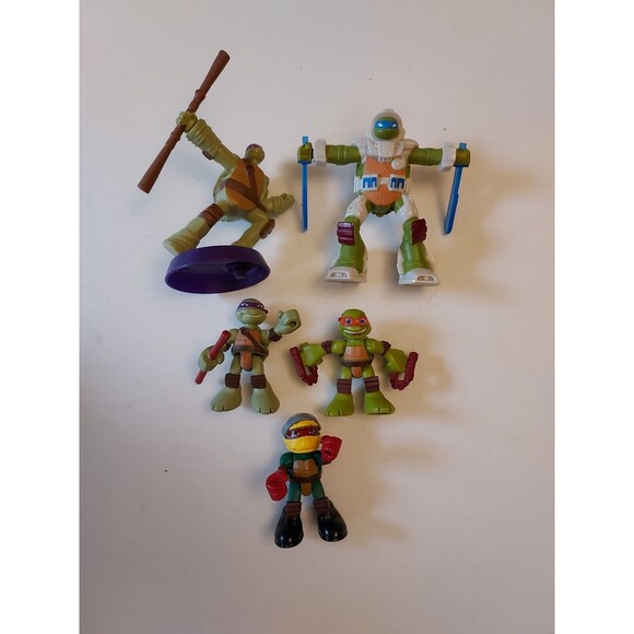 Lot of 5 TMNT Teenage Mutant Ninja Turtles Figurines Toys Kids - Picture 1 of 1
